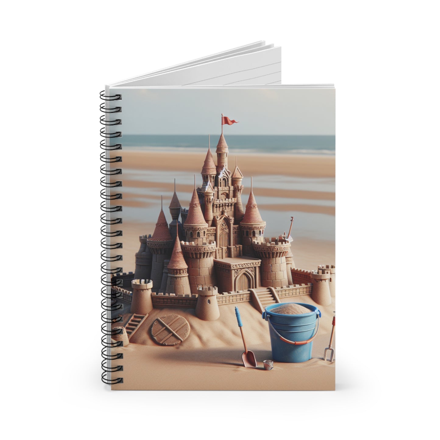Sand Castle Beach Spiral Notebook