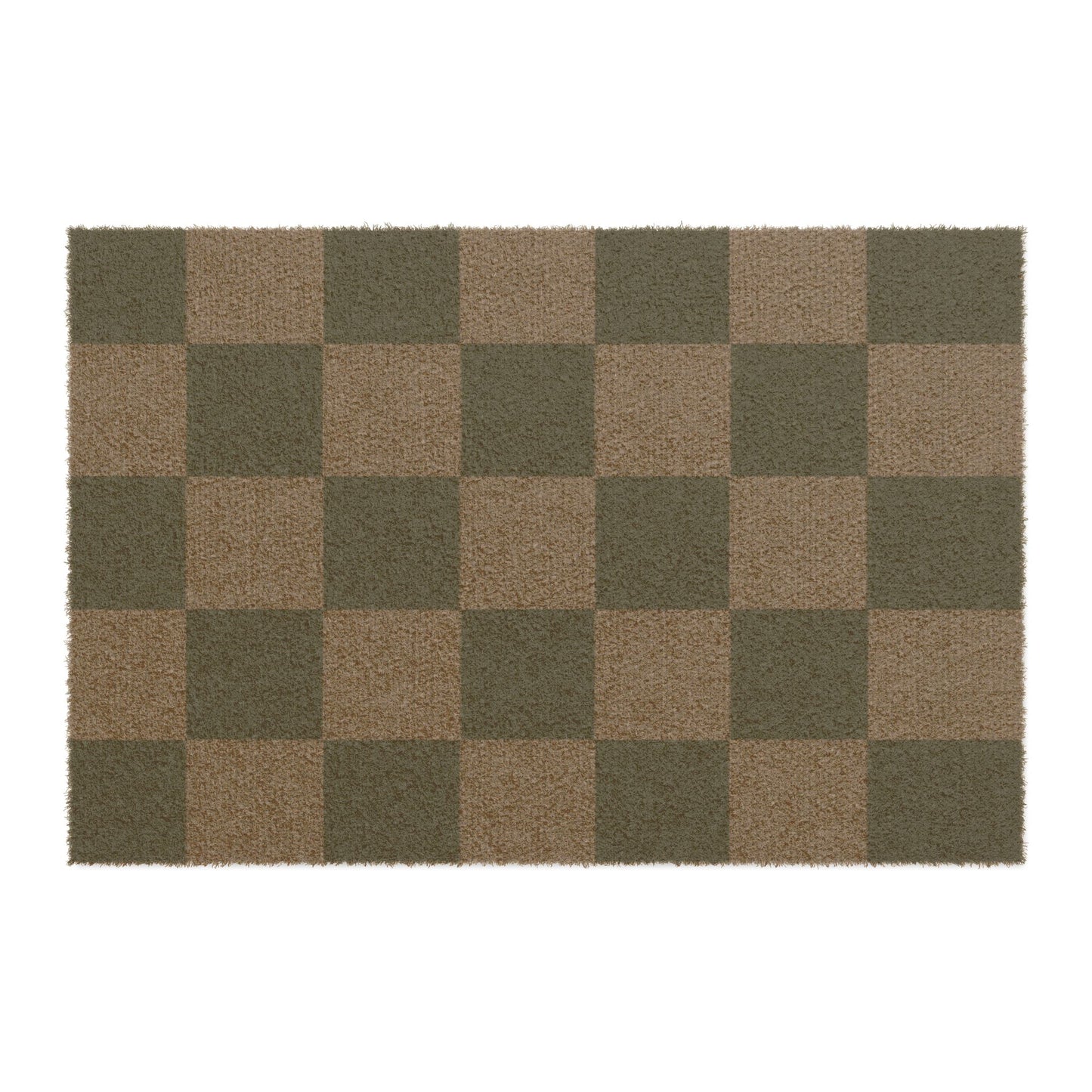 Green Checkered Doormat