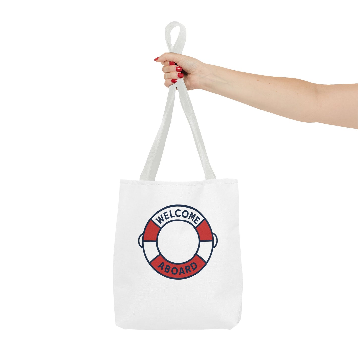 Nautical Welcome Aboard Tote Bag